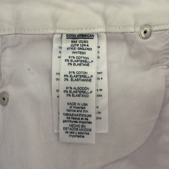 Good American Good Legs Crop | White | Size 14 (32) - Picture 9 of 10